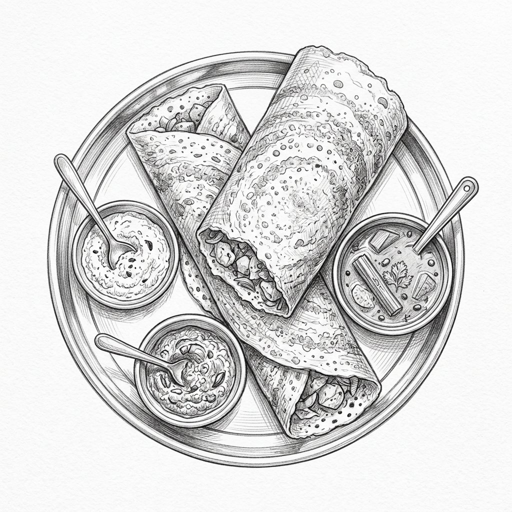Dosa Pencil Art